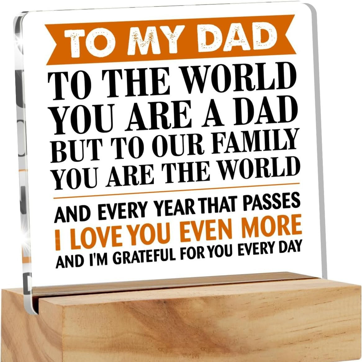 Custom Acrylic Stand with Wooden Base