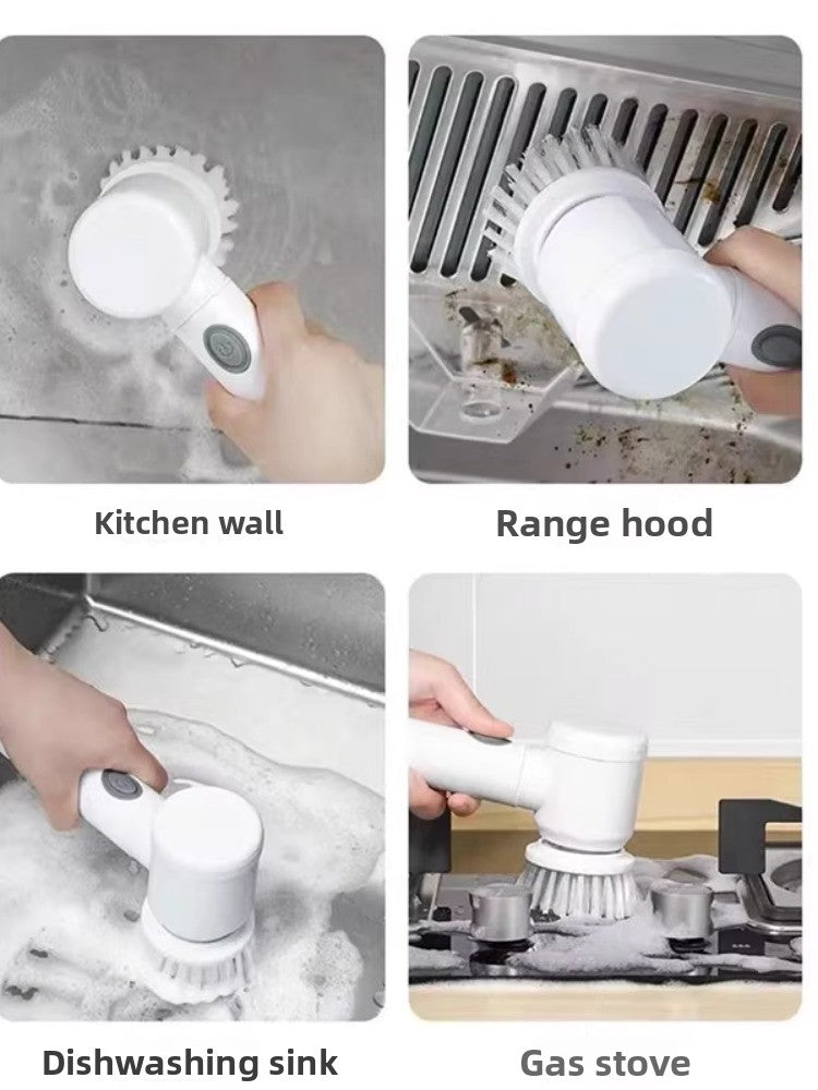 Electric Cleaning Brush with Multiple Heads