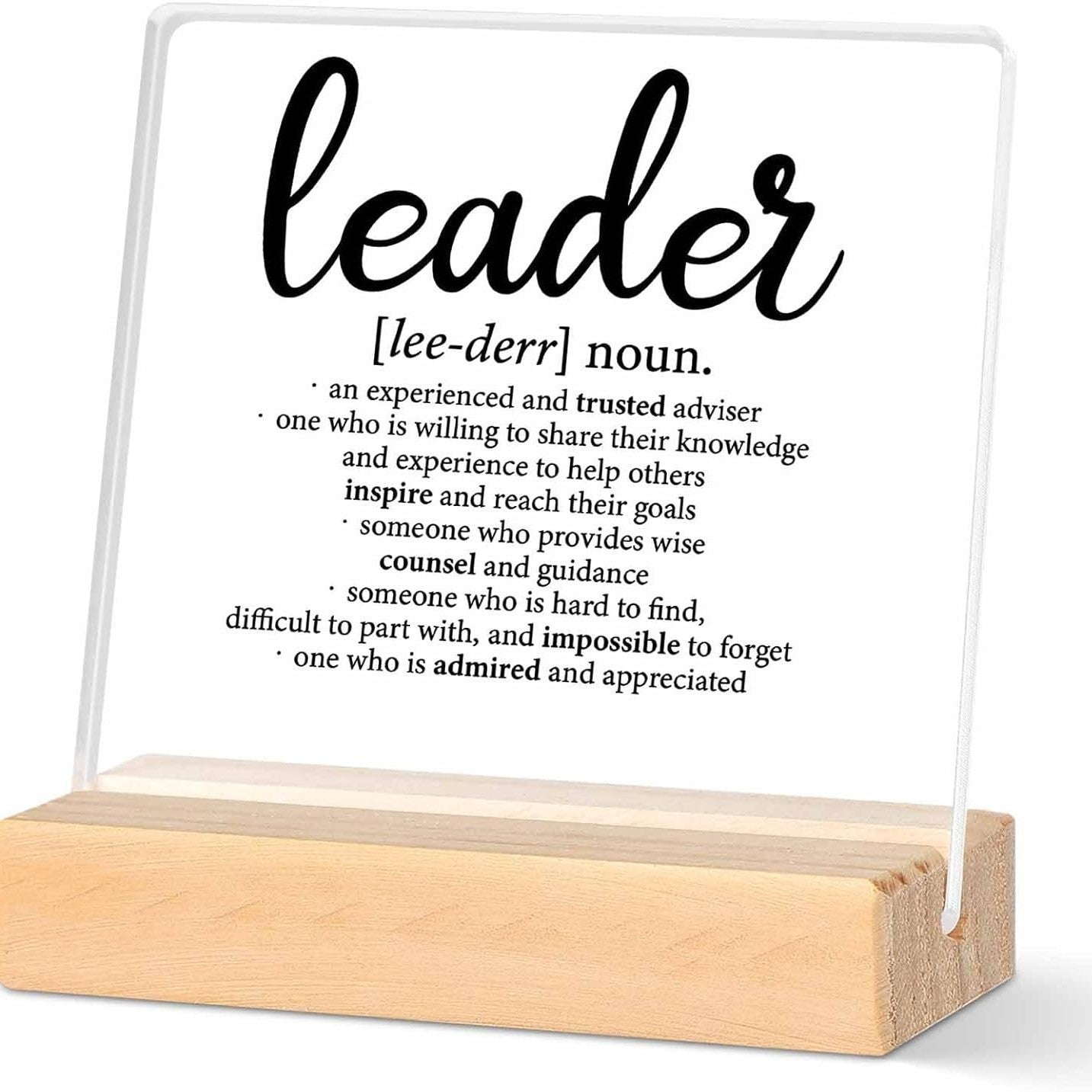 Custom Acrylic Stand with Wooden Base