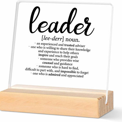 Custom Acrylic Stand with Wooden Base