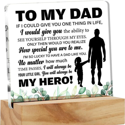 Custom Acrylic Stand with Wooden Base