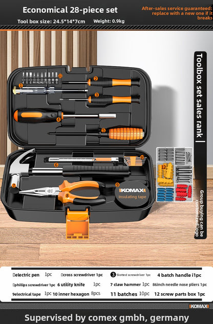 Complete Household Tool Set with Toolbox