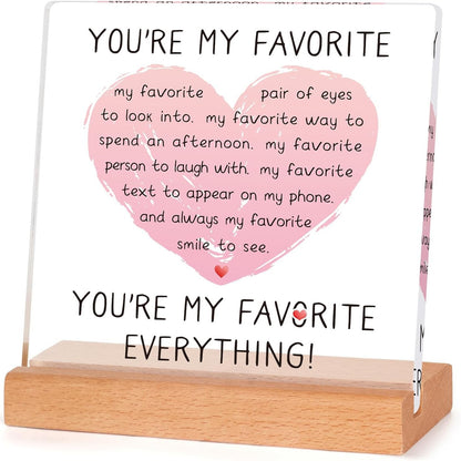 Custom Acrylic Stand with Wooden Base