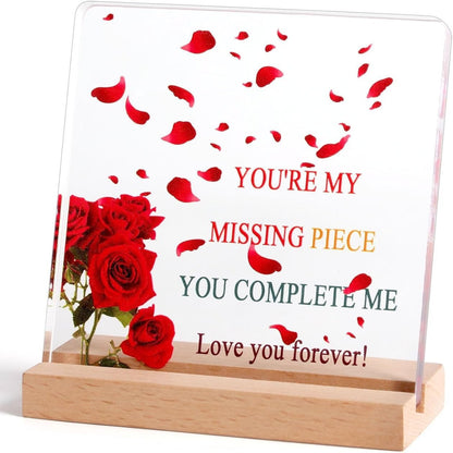 Custom Acrylic Stand with Wooden Base