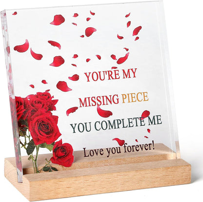 Custom Acrylic Stand with Wooden Base
