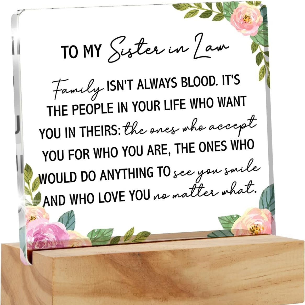Custom Acrylic Stand with Wooden Base
