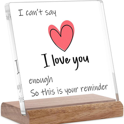 Custom Acrylic Stand with Wooden Base