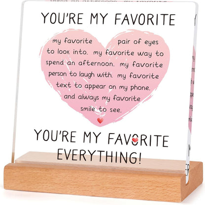 Custom Acrylic Stand with Wooden Base