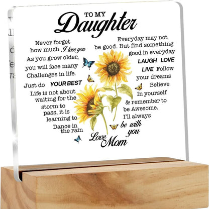 Custom Acrylic Stand with Wooden Base