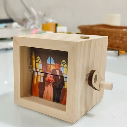 Hand-Crank Flip Photo Display