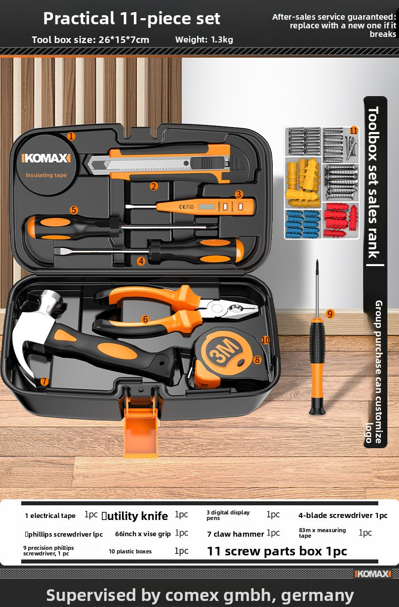 Complete Household Tool Set with Toolbox