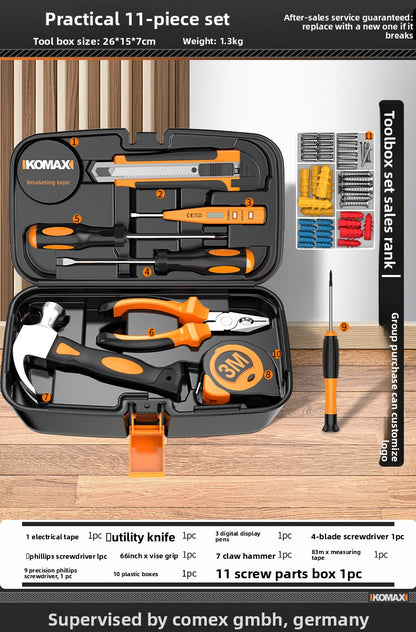 Complete Household Tool Set with Toolbox