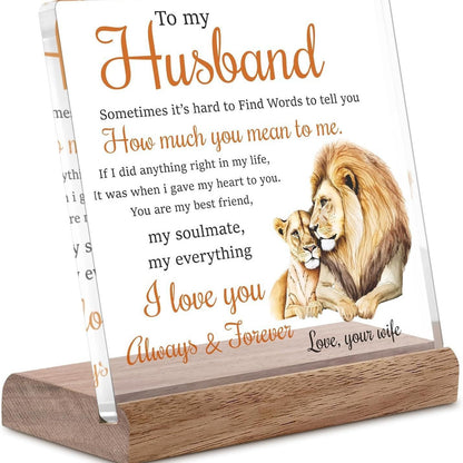 Custom Acrylic Stand with Wooden Base