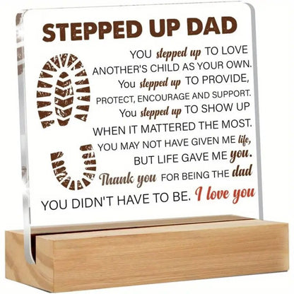 Custom Acrylic Stand with Wooden Base