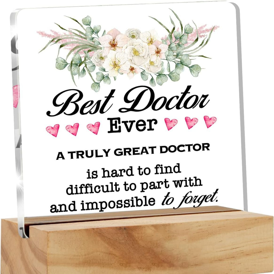 Custom Acrylic Stand with Wooden Base