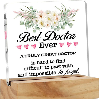 Custom Acrylic Stand with Wooden Base