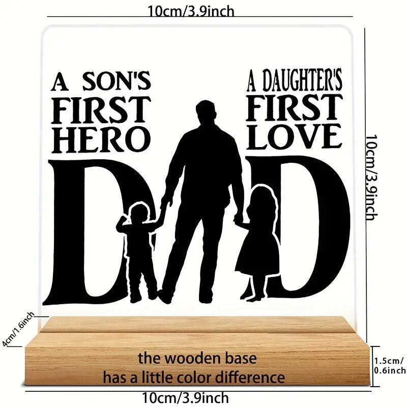 Custom Acrylic Stand with Wooden Base