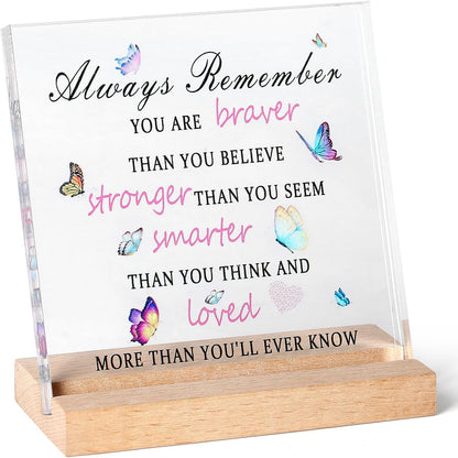 Custom Acrylic Stand with Wooden Base
