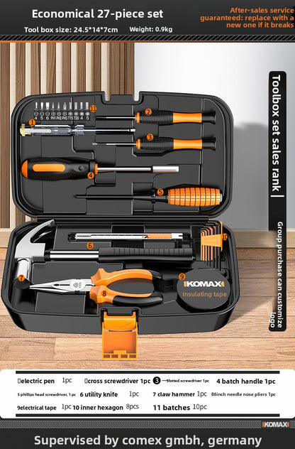 Complete Household Tool Set with Toolbox