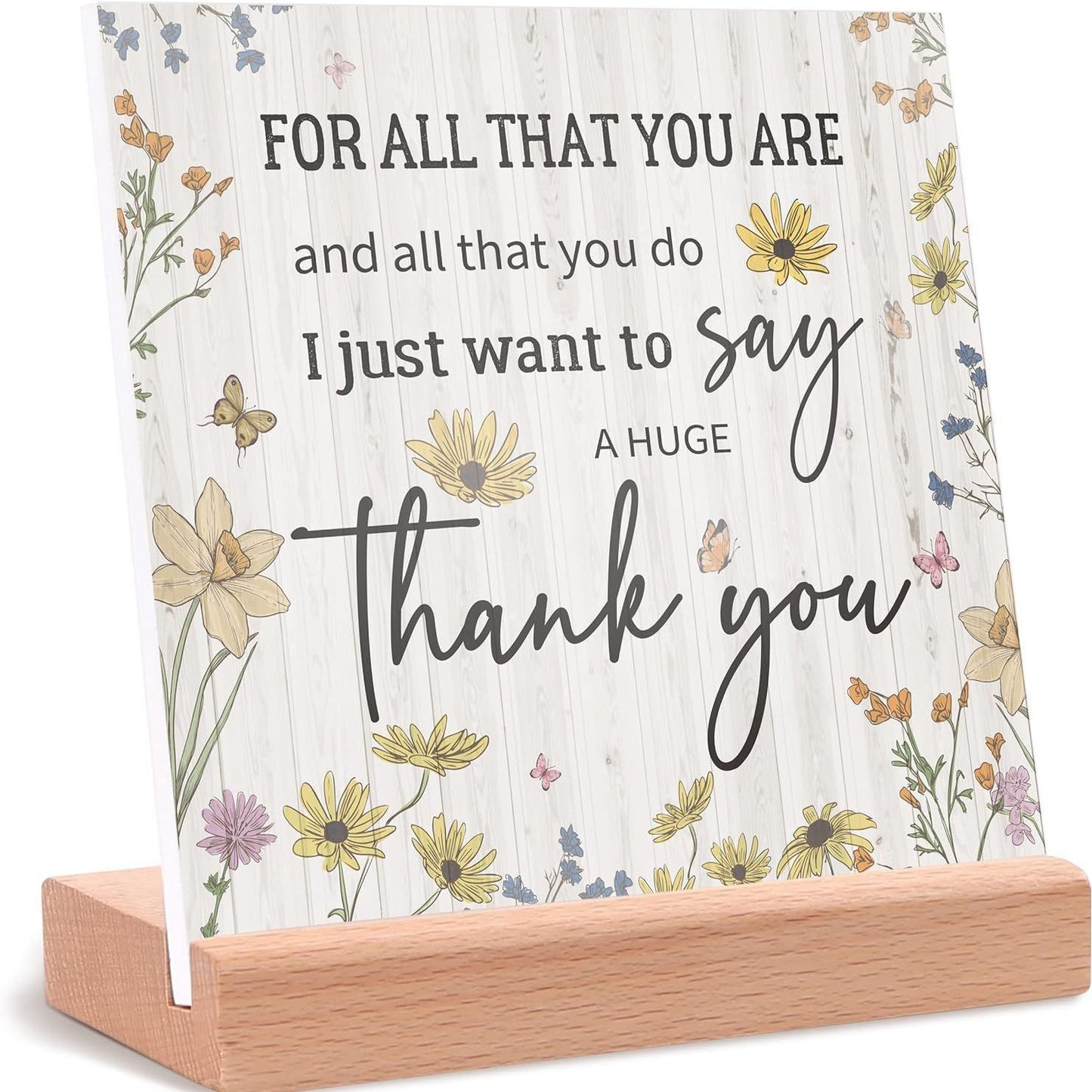 Custom Acrylic Stand with Wooden Base