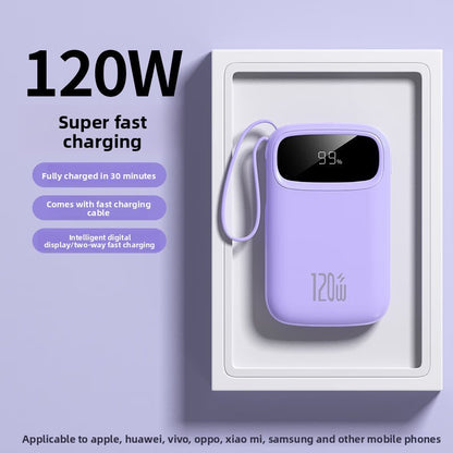 20000mAh Portable Power Bank with Built-in Cable