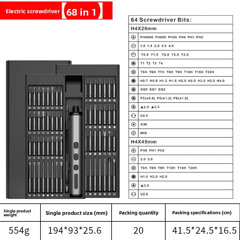 Household portable electric screwdriver tool