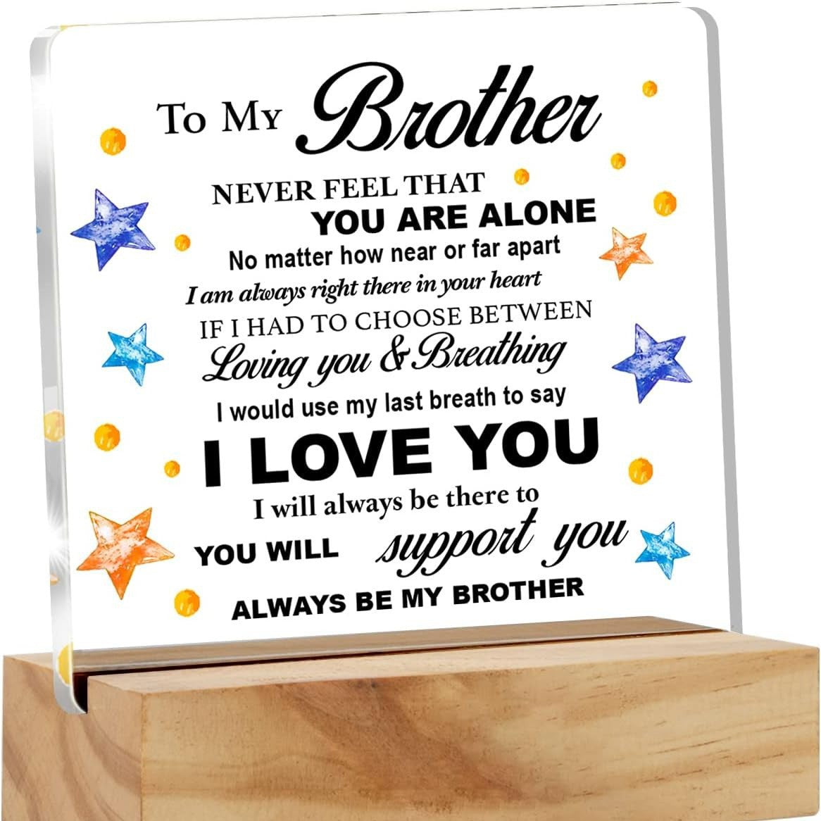 Custom Acrylic Stand with Wooden Base