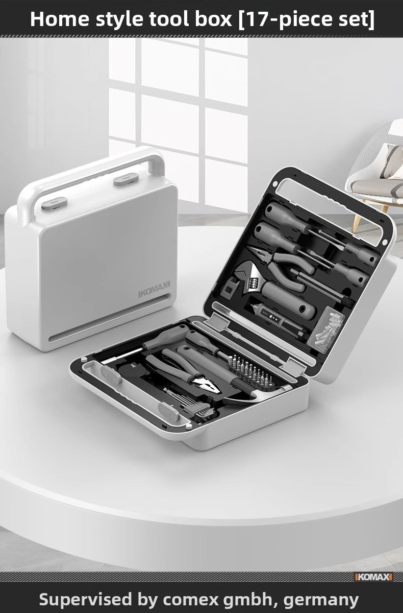 Complete Household Tool Set with Toolbox