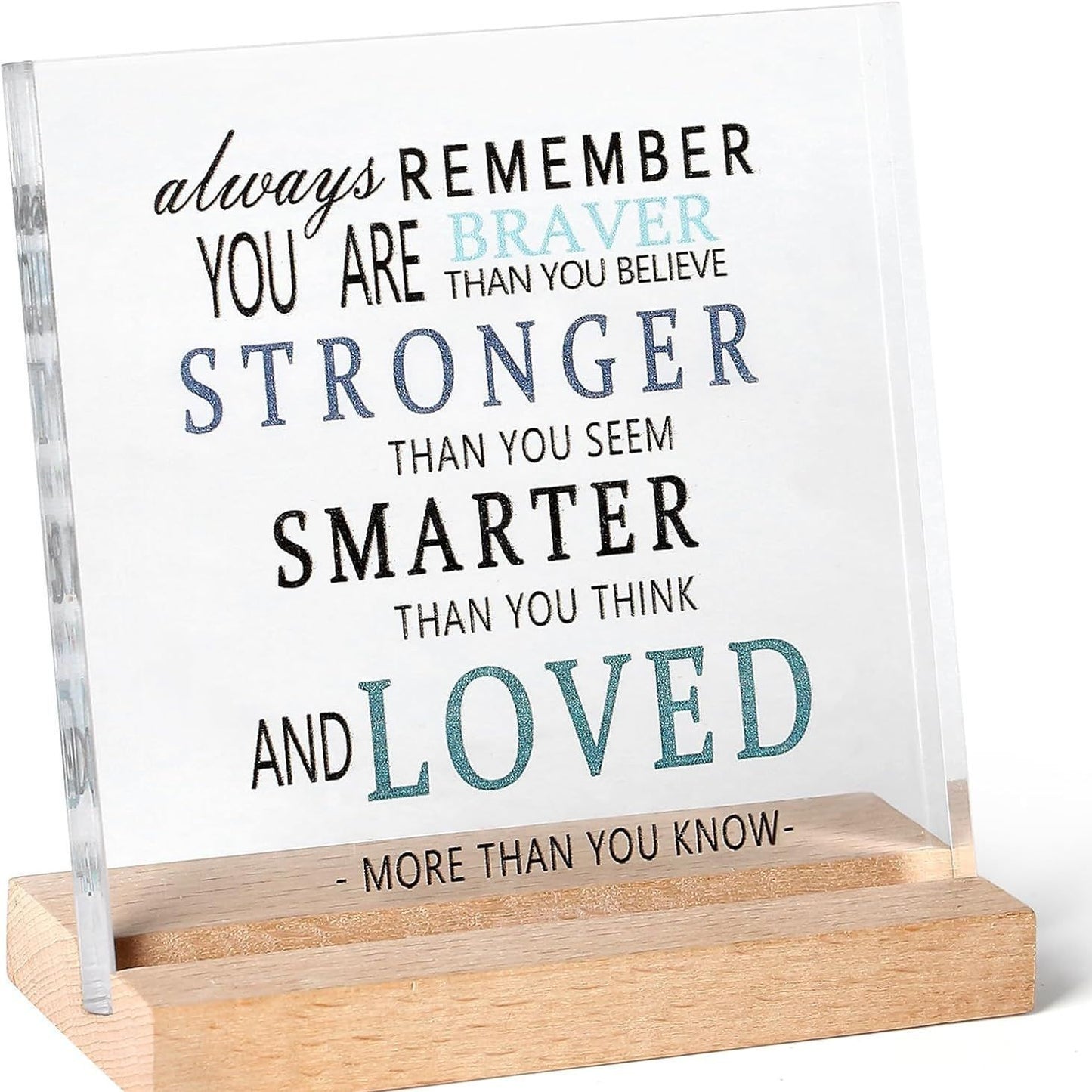 Custom Acrylic Stand with Wooden Base