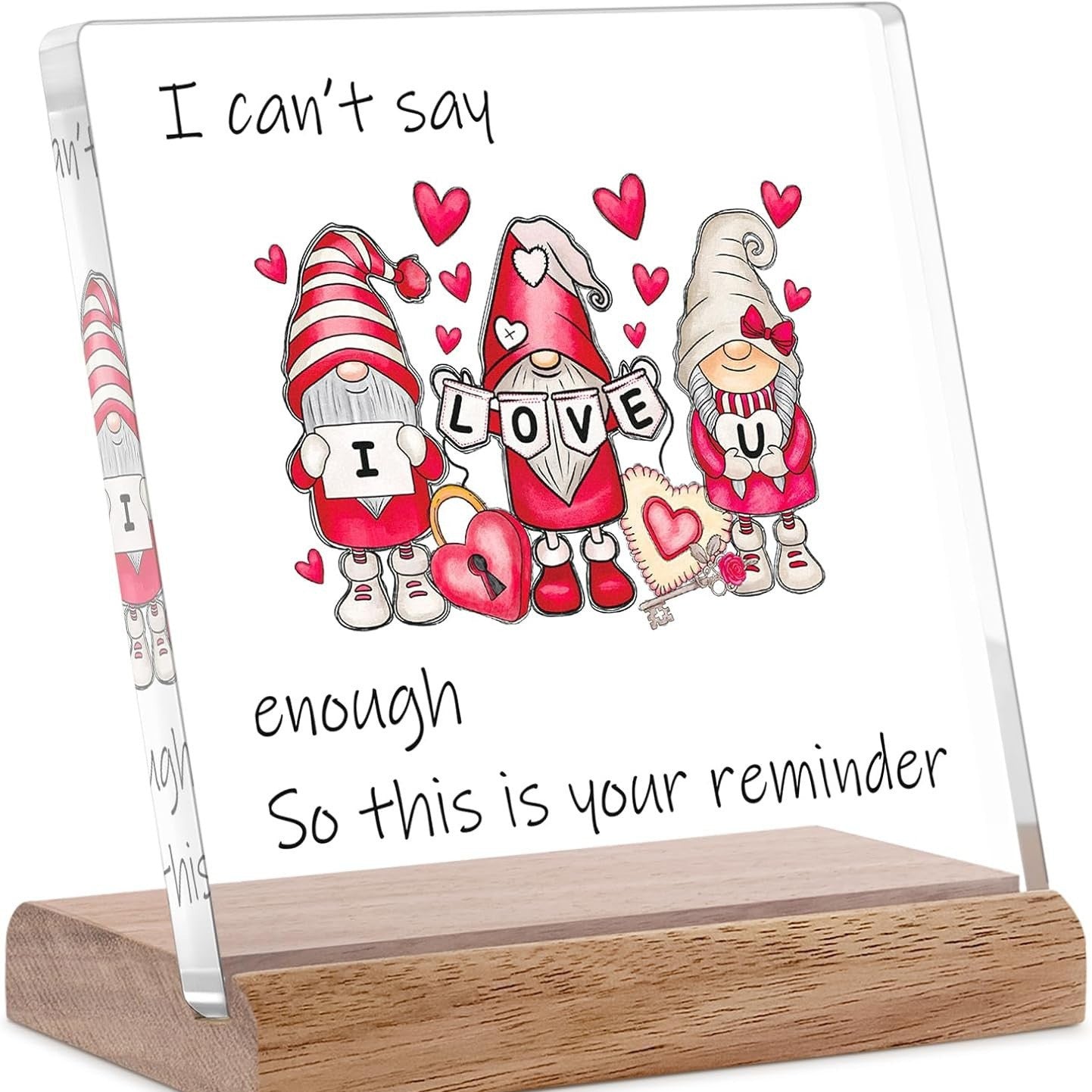 Custom Acrylic Stand with Wooden Base