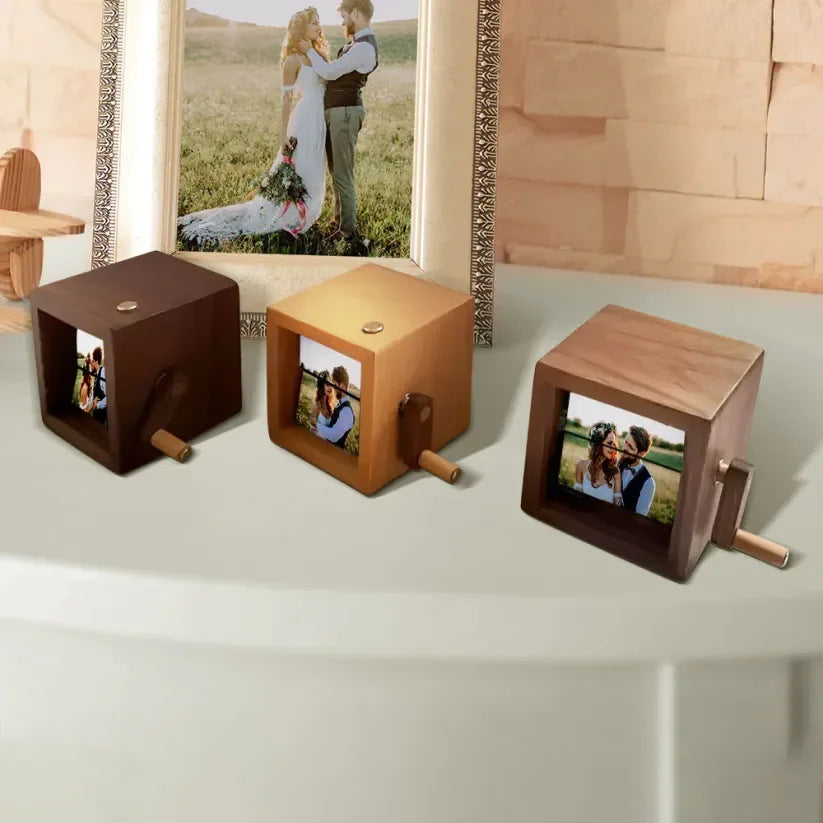 Hand-Crank Flip Photo Display