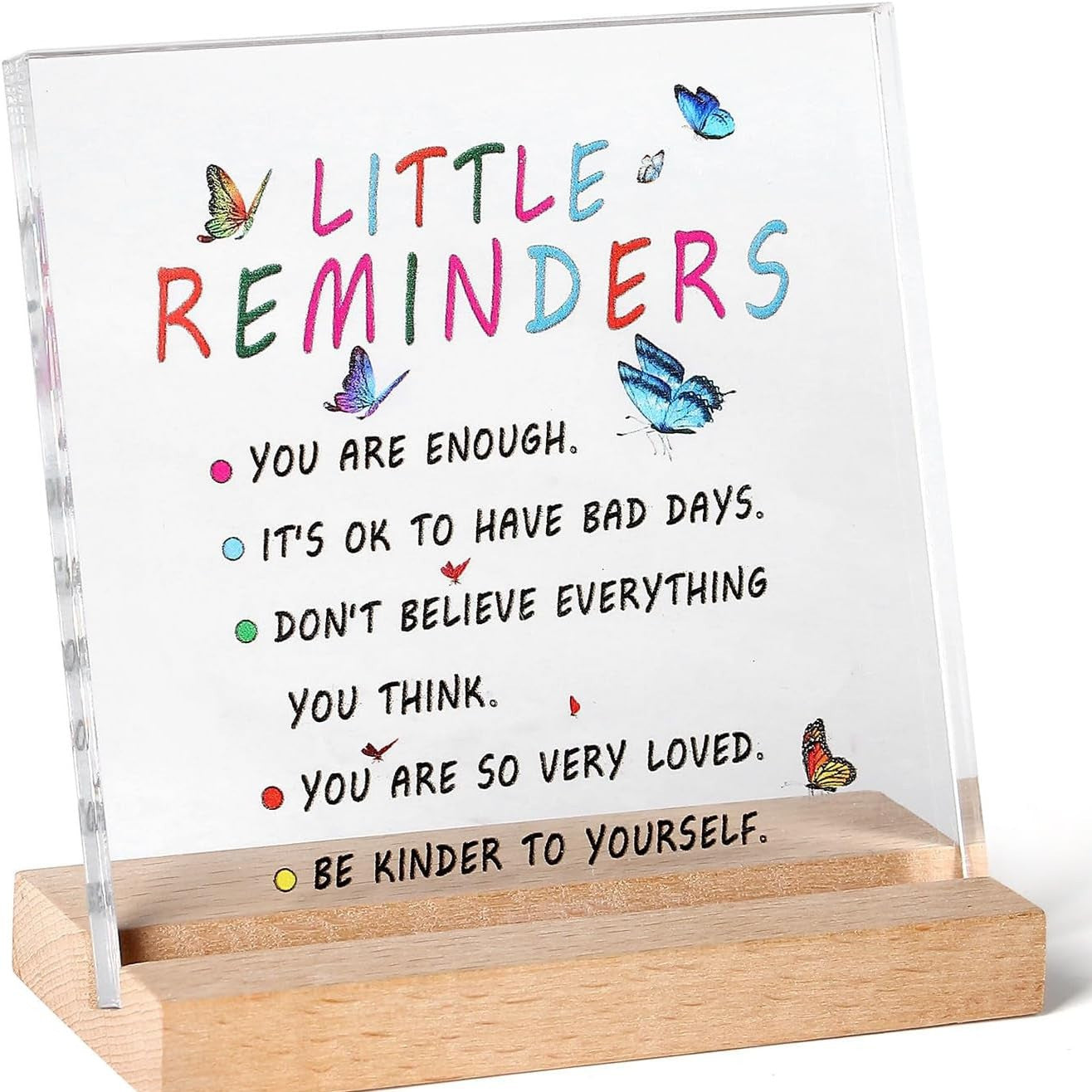 Custom Acrylic Stand with Wooden Base