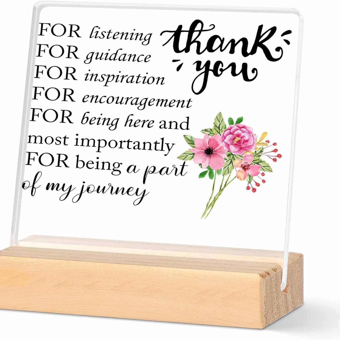 Custom Acrylic Stand with Wooden Base
