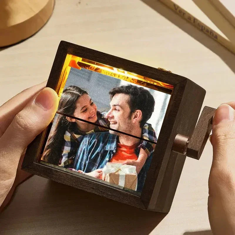 Hand-Crank Flip Photo Display