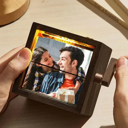 Hand-Crank Flip Photo Display