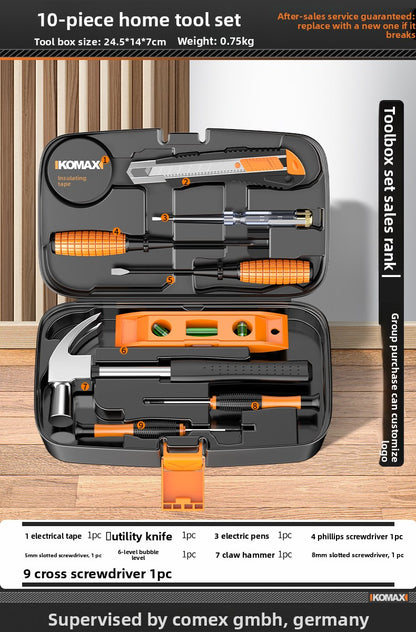 Complete Household Tool Set with Toolbox
