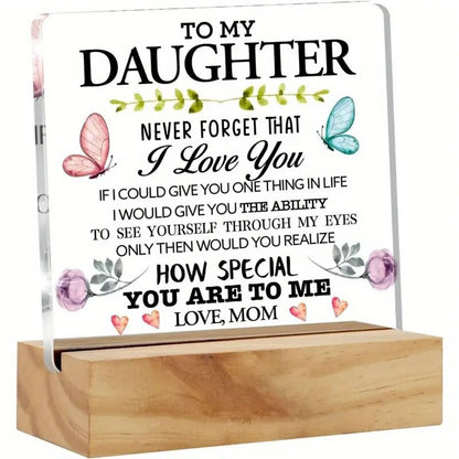 Custom Acrylic Stand with Wooden Base