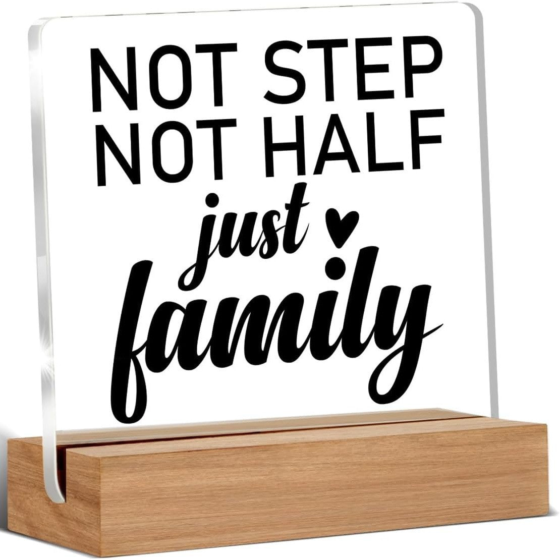 Custom Acrylic Stand with Wooden Base