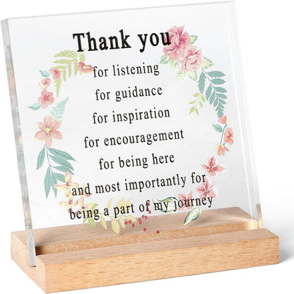 Custom Acrylic Stand with Wooden Base